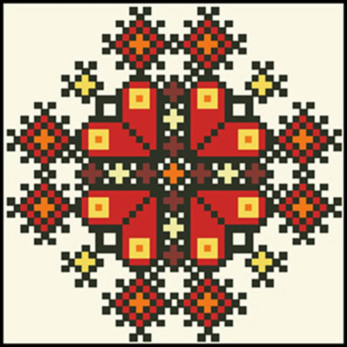 КЛ047шМ1301i Барвиста вишиванка Набір для вишивки друкованим хрестиком - Клатч Весняна 21x13 см шовк, бежевий