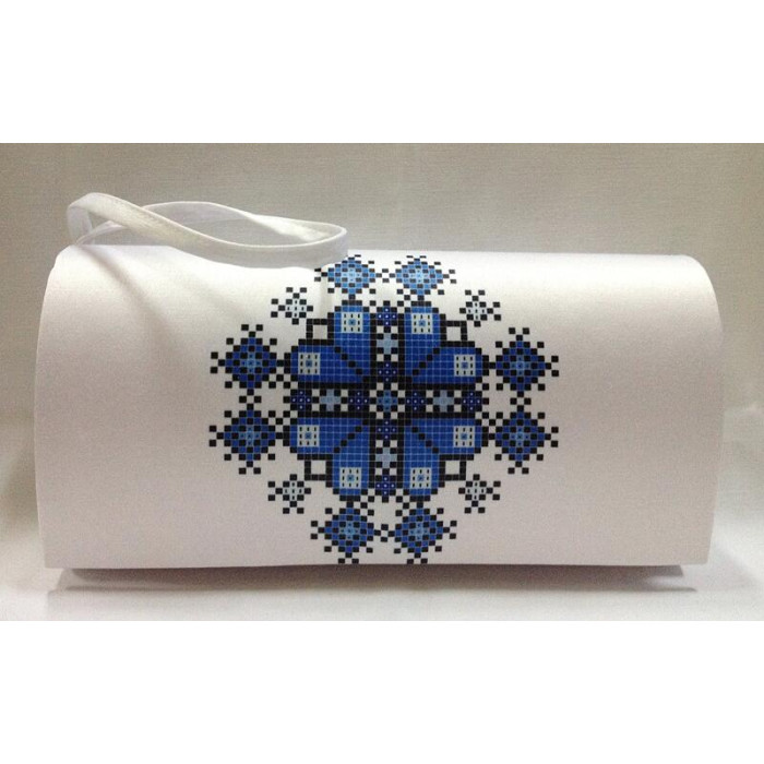 КЛ048кБ1301i Барвиста вишиванка Набір для вишивки друкованим хрестиком - Клатч Весняна 21x13 см атлас, білий