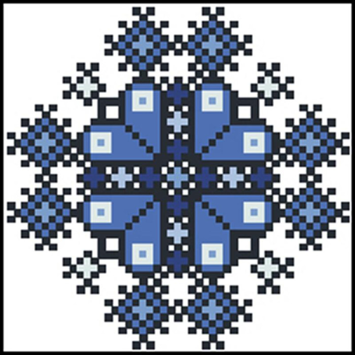 КЛ048лБ1301i Барвиста вишиванка Набір для вишивки друкованим хрестиком - Клатч Весняна 21x13 см льон, білий