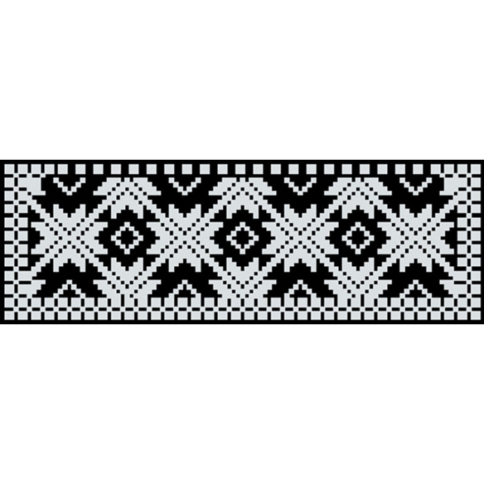 КЛ049лЧ1301i Барвиста вишиванка Набір для вишивки друкованим хрестиком - Клатч Класична 21x13 см льон, чорний