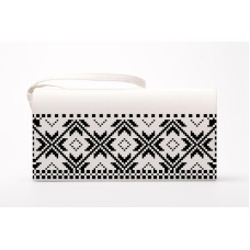 КЛ049лМ1301i Барвиста вишиванка Набір для вишивки друкованим хрестиком - Клатч Класична 21x13 см льон, бежевий