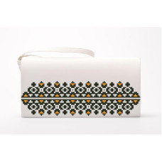 КЛ058хМ1301 Барвиста вишиванка Заготовка для вишивки - Клатч Сокальська. Ніжність 21x13 см батист, бежевий