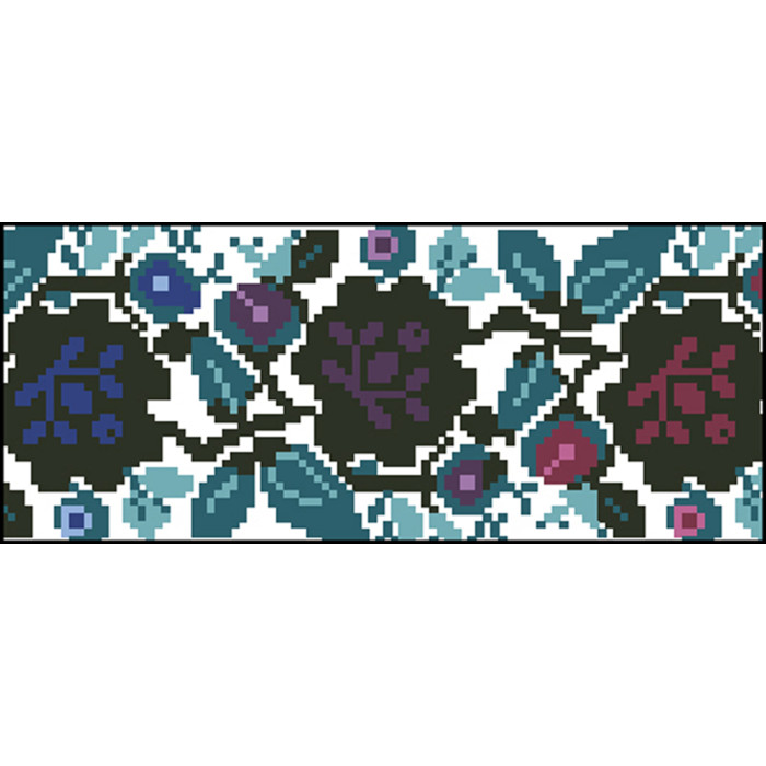 КЛ060пБ1301k Барвиста вишиванка Набір для вишивки бісером - Клатч Борщівська сучасна 21x13 см габардин, білий