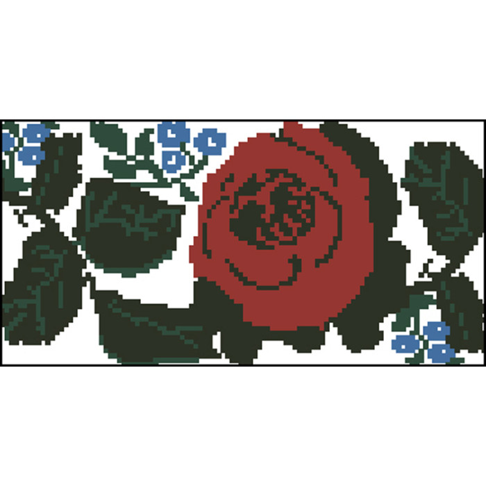 КЛ061лБ1301k Барвиста вишиванка Набір для вишивки бісером - Клатч Борщівська. Троянди 21x13 см льон, білий