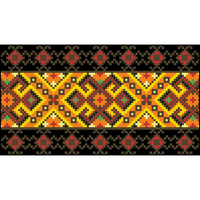 КЛ063дЧ1301k Барвиста вишиванка Набір для вишивки бісером - Клатч Прикарпаття. Оберіг 21x13 см домоткане полотно, чорний