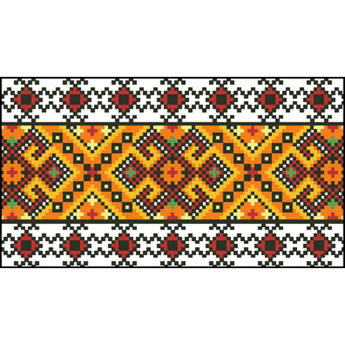 КЛ063пБ1301 Барвиста вишиванка Заготовка для вишивки - Клатч Прикарпаття. Оберіг 21x13 см габардин, білий