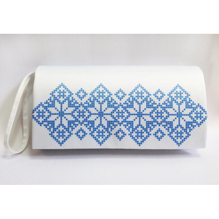 КЛ065лБ1301k Барвиста вишиванка Набір для вишивки бісером - Клатч Мамина ніжність 21x13 см льон, білий