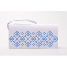 КЛ065шБ1301k Барвиста вишиванка Набір для вишивки бісером - Клатч Мамина ніжність 21x13 см шовк, білий