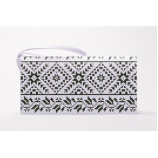 КЛ066дМ1301i Барвиста вишиванка Набір для вишивки друкованим хрестиком - Клатч Жито 21x13 см домоткане полотно, бежевий