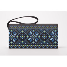 КЛ067лЧ1301k Барвиста вишиванка Набір для вишивки бісером - Клатч Зірка 21x13 см льон, чорний