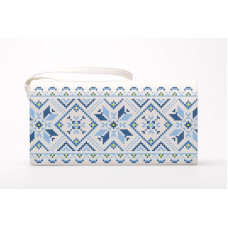 КЛ067шМ1301 Барвиста вишиванка Заготовка для вишивки - Клатч Зірка 21x13 см шовк, бежевий