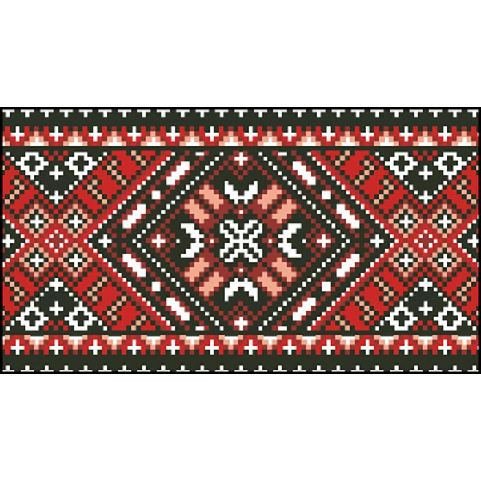 КЛ070дБ1301i Барвиста вишиванка Набір для вишивки друкованим хрестиком - Клатч Поділля 21x13 см домоткане полотно, білий