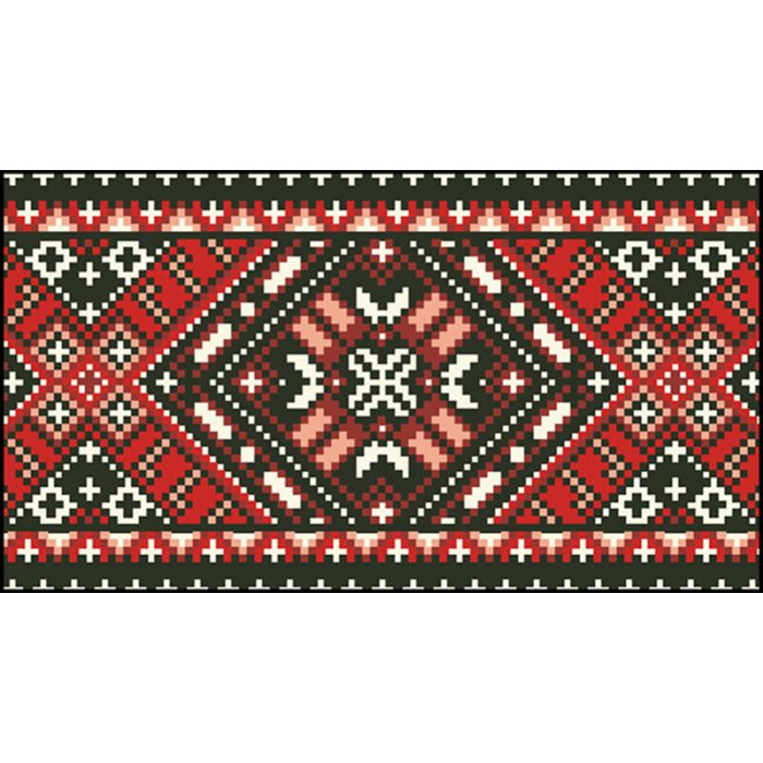 КЛ070дМ1301i Барвиста вишиванка Набір для вишивки друкованим хрестиком - Клатч Поділля 21x13 см домоткане полотно, бежевий