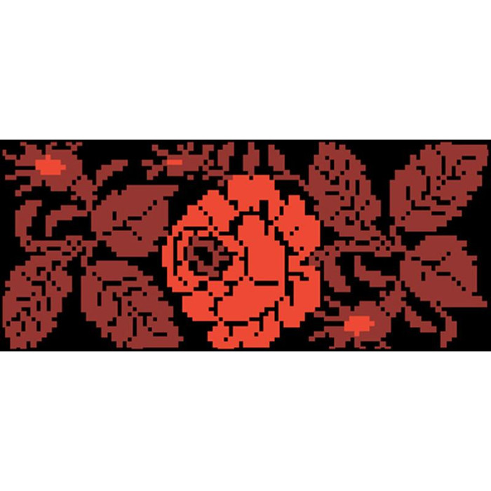 КЛ071хЧ1301 Барвиста вишиванка Заготовка для вишивки - Клатч Троянда 21x13 см батист, чорний