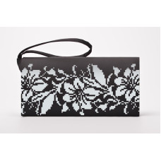 КЛ072дЧ1301k Барвиста вишиванка Набір для вишивки бісером - Клатч Лілея 21x13 см домоткане полотно, чорний
