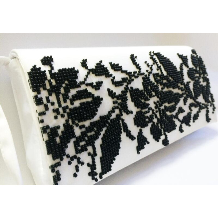 КЛ072хБ1301 Барвиста вишиванка Заготовка для вишивки - Клатч Лілея 21x13 см батист, білий