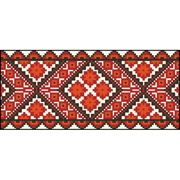 КЛ074дМ1301i Барвиста вишиванка Набір для вишивки друкованим хрестиком - Клатч Світанок 21x13 см домоткане полотно, бежевий