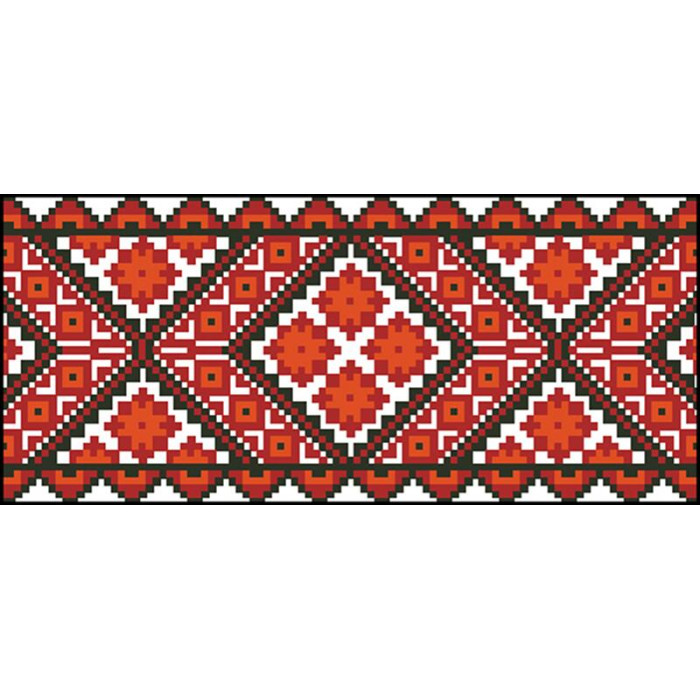 КЛ074кБ1301i Барвиста вишиванка Набір для вишивки друкованим хрестиком - Клатч Світанок 21x13 см атлас, білий