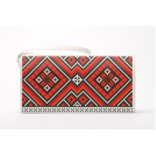 КЛ075хМ1301 Барвиста вишиванка Заготовка для вишивки - Клатч Вогняна 21x13 см батист, бежевий