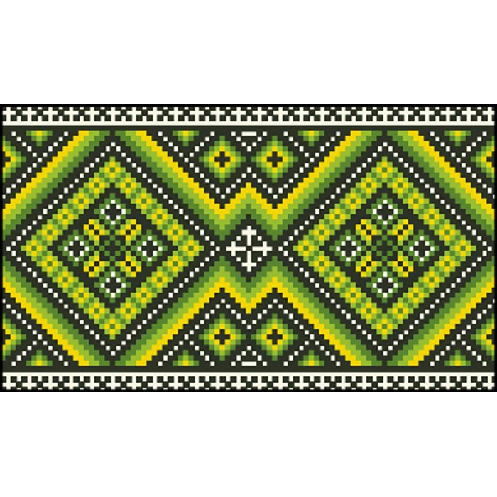 КЛ076лМ1301i Барвиста вишиванка Набір для вишивки друкованим хрестиком - Клатч Вогняна 21x13 см льон, бежевий