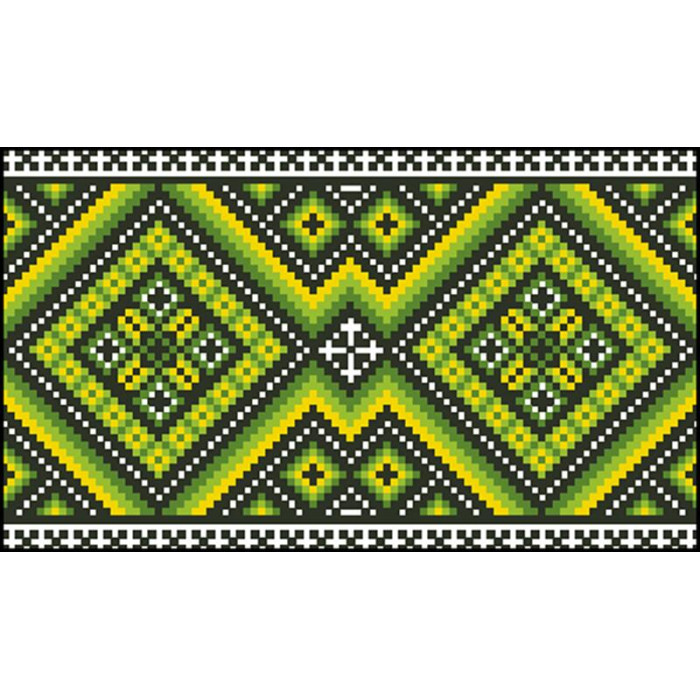 КЛ076шБ1301k Барвиста вишиванка Набір для вишивки бісером - Клатч Вогняна 21x13 см шовк, білий