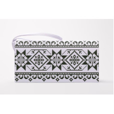 КЛ077хБ1301 Барвиста вишиванка Заготовка для вишивки - Клатч Стильна 21x13 см батист, білий