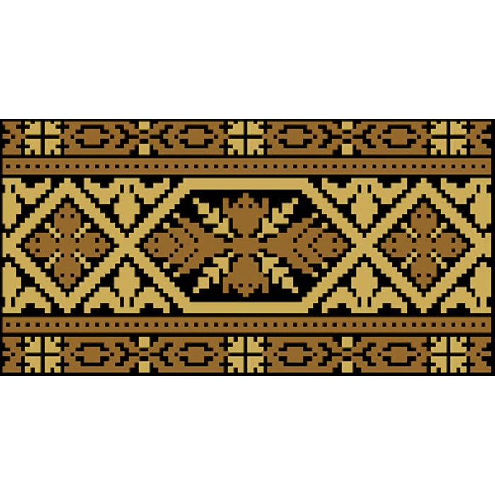 КЛ079лЧ1301i Барвиста вишиванка Набір для вишивки друкованим хрестиком - Клатч Жито 21x13 см льон, чорний