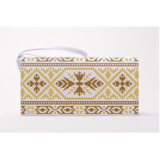 КЛ079лМ1301k Барвиста вишиванка Набір для вишивки бісером - Клатч Жито 21x13 см льон, бежевий