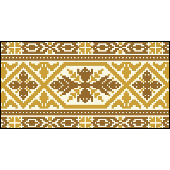 КЛ079шБ1301i Барвиста вишиванка Набір для вишивки друкованим хрестиком - Клатч Жито 21x13 см шовк, білий