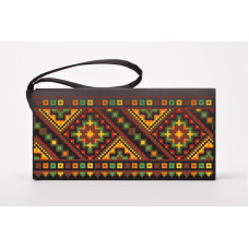 КЛ080хЧ1301 Барвиста вишиванка Заготовка для вишивки - Клатч Писанка 21x13 см батист, чорний