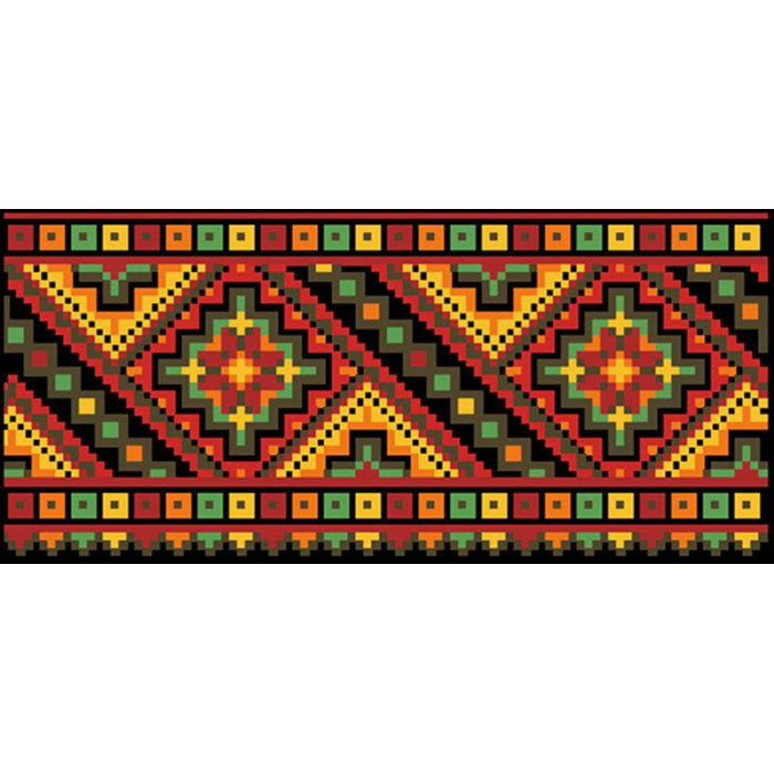 КЛ080хЧ1301 Барвиста вишиванка Заготовка для вишивки - Клатч Писанка 21x13 см батист, чорний