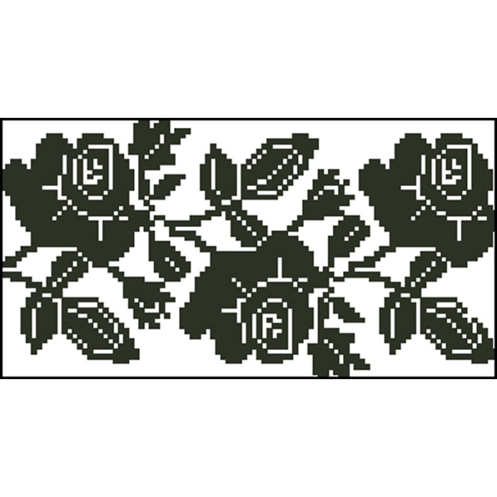 КЛ081дБ1301k Барвиста вишиванка Набір для вишивки бісером - Клатч Троянди монохром 21x13 см домоткане полотно, білий