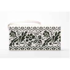 КЛ082дМ1301i Барвиста вишиванка Набір для вишивки друкованим хрестиком - Клатч Сокальська сучасна 21x13 см домоткане полотно, бежевий