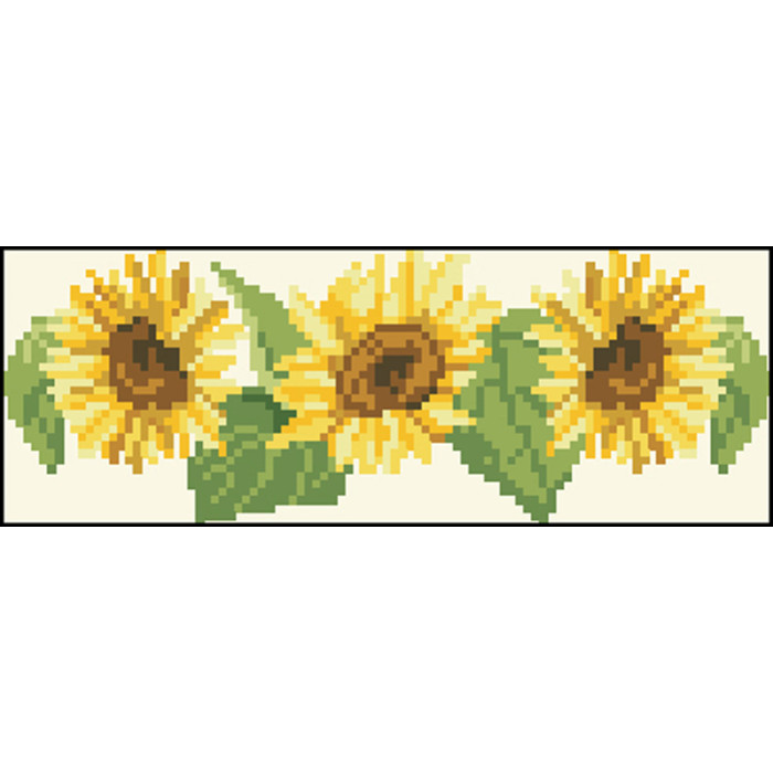 КЛ084дМ1301i Барвиста вишиванка Набір для вишивки друкованим хрестиком - Клатч Соняшники 21x13 см домоткане полотно, бежевий