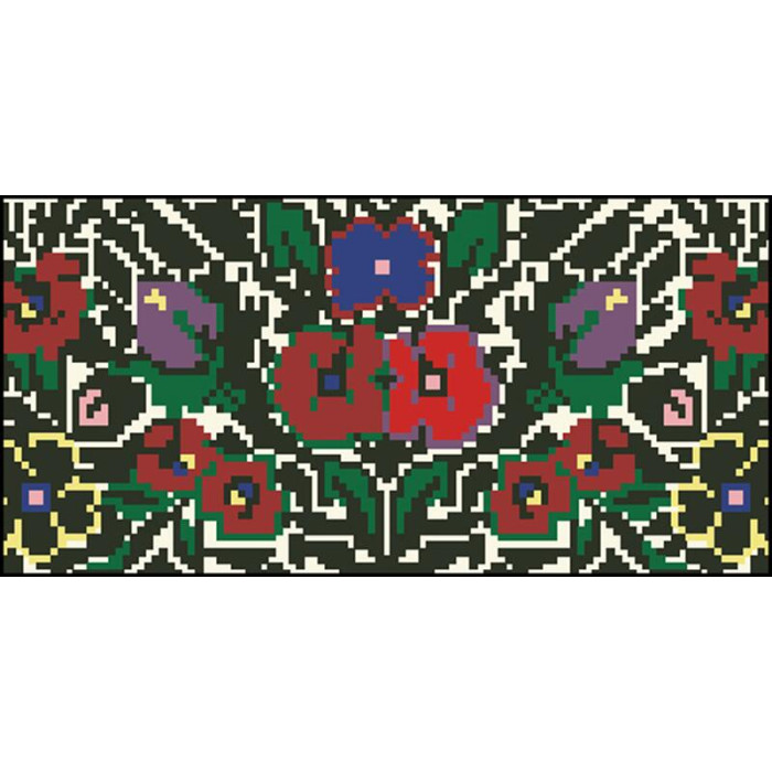 КЛ089лМ1301i Барвиста вишиванка Набір для вишивки друкованим хрестиком - Клатч Борщівська сучасна 21x13 см льон, бежевий