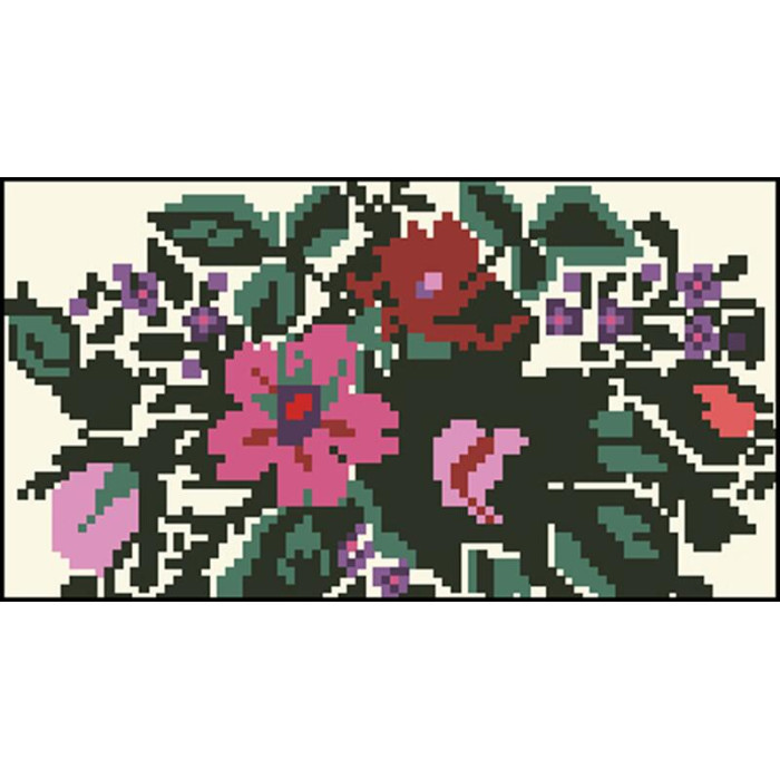 КЛ091лМ1301i Барвиста вишиванка Набір для вишивки друкованим хрестиком - Клатч Борщівська старовинна 21x13 см льон, бежевий