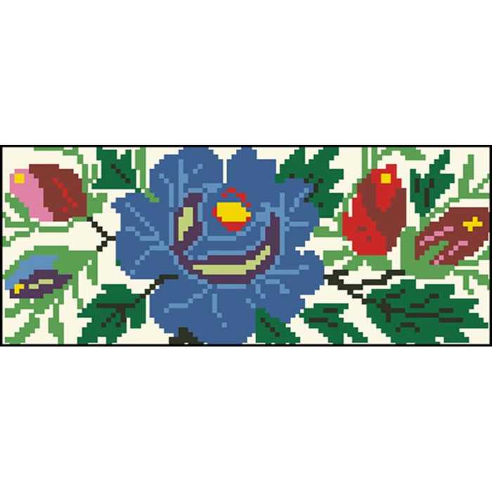 КЛ092кМ1301i Барвиста вишиванка Набір для вишивки друкованим хрестиком - Клатч Буковинська 21x13 см атлас, бежевий