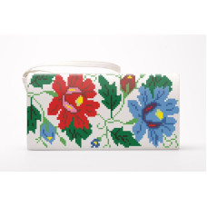 КЛ093хМ1301 Барвиста вишиванка Заготовка для вишивки - Клатч Буковинська сучасна 21x13 см батист, бежевий