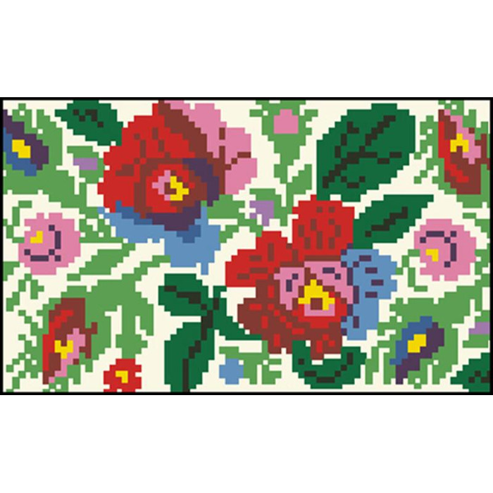 КЛ096дМ1301i Барвиста вишиванка Набір для вишивки друкованим хрестиком - Клатч Буковинська сучасна 21x13 см домоткане полотно, бежевий