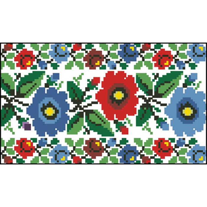 КЛ097хБ1301 Барвиста вишиванка Заготовка для вишивки - Клатч Буковинська сучасна 21x13 см батист, білий