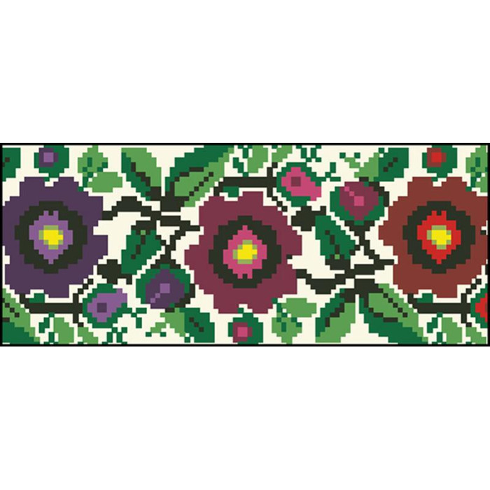 КЛ099кМ1301i Барвиста вишиванка Набір для вишивки друкованим хрестиком - Клатч Буковинська сучасна 21x13 см атлас, бежевий