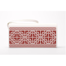 КЛ100дБ1301i Барвиста вишиванка Набір для вишивки друкованим хрестиком - Клатч Полісся 21x13 см домоткане полотно, білий