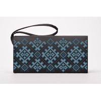 КЛ103дЧ1301k Барвиста вишиванка Набір для вишивки бісером - Клатч Львівська 21x13 см домоткане полотно, чорний