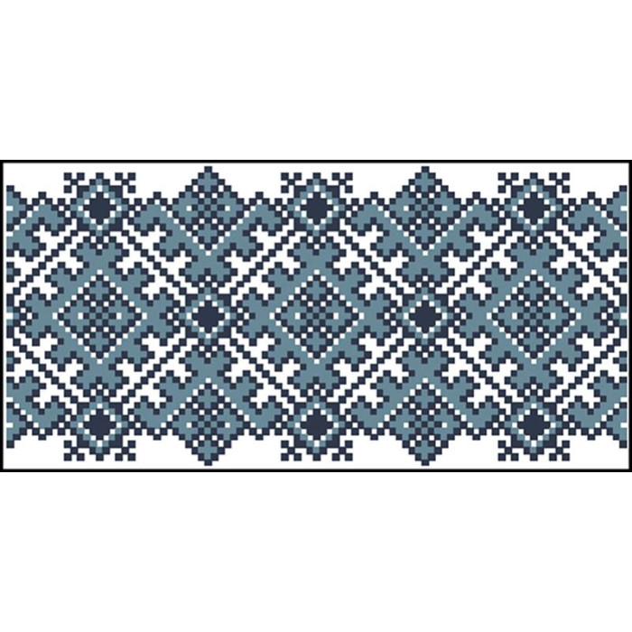 КЛ103кБ1301k Барвиста вишиванка Набір для вишивки бісером - Клатч Львівська 21x13 см атлас, білий