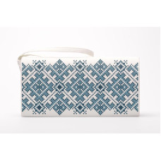 КЛ103кМ1301i Барвиста вишиванка Набір для вишивки друкованим хрестиком - Клатч Львівська 21x13 см атлас, бежевий