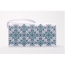 КЛ103лБ1301k Барвиста вишиванка Набір для вишивки бісером - Клатч Львівська 21x13 см льон, білий