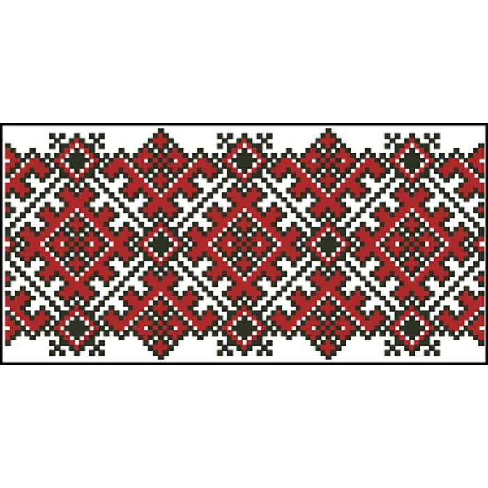 КЛ104кБ1301i Барвиста вишиванка Набір для вишивки друкованим хрестиком - Клатч Львівська 21x13 см атлас, білий