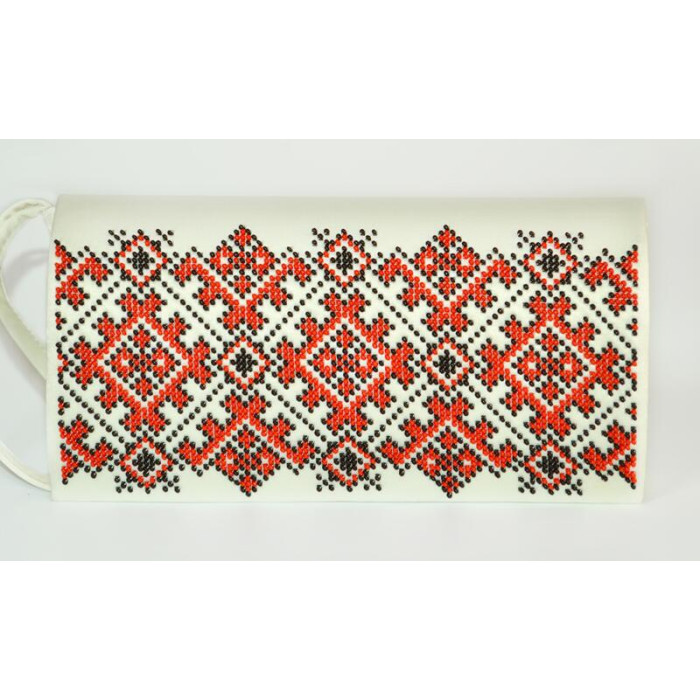 КЛ104лМ1301k Барвиста вишиванка Набір для вишивки бісером - Клатч Львівська 21x13 см льон, бежевий