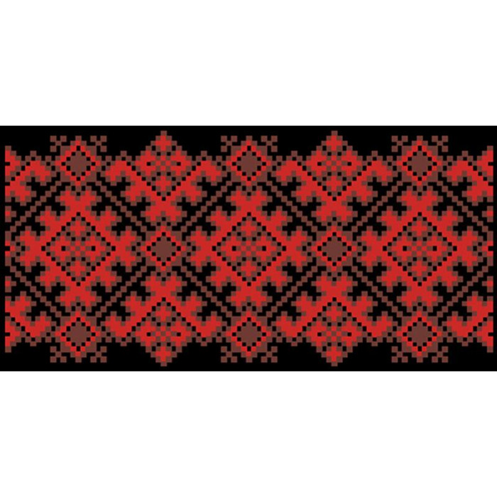 КЛ104шЧ1301i Барвиста вишиванка Набір для вишивки друкованим хрестиком - Клатч Львівська 21x13 см шовк, чорний