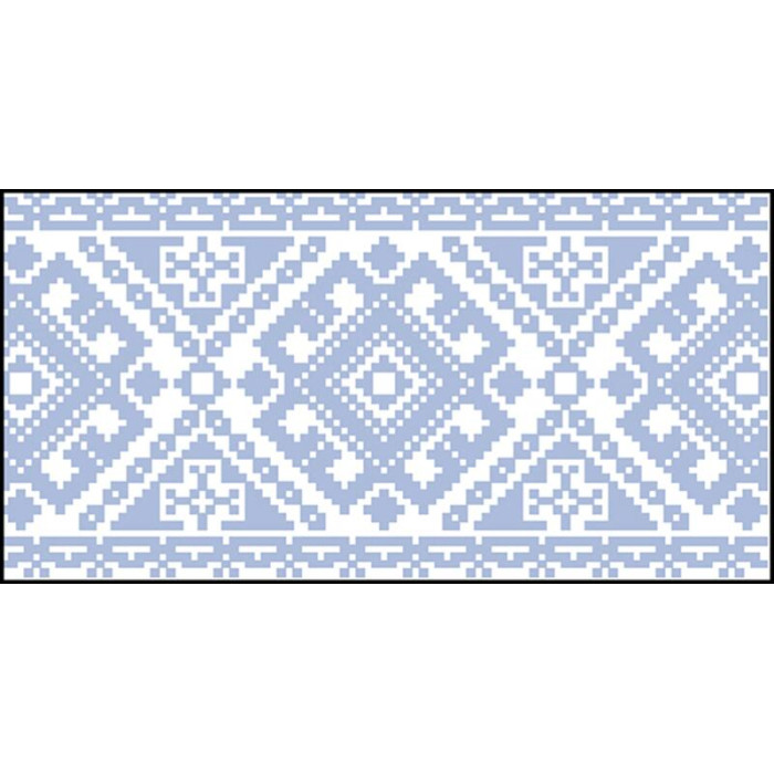 КЛ105пБ1301i Барвиста вишиванка Набір для вишивки друкованим хрестиком - Клатч Ніжність 21x13 см габардин, білий